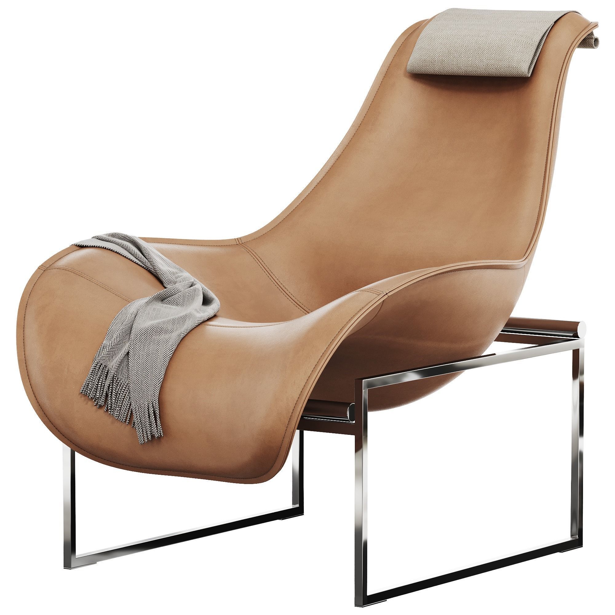 Armchair MART by Italia Low-poly 3D model_3