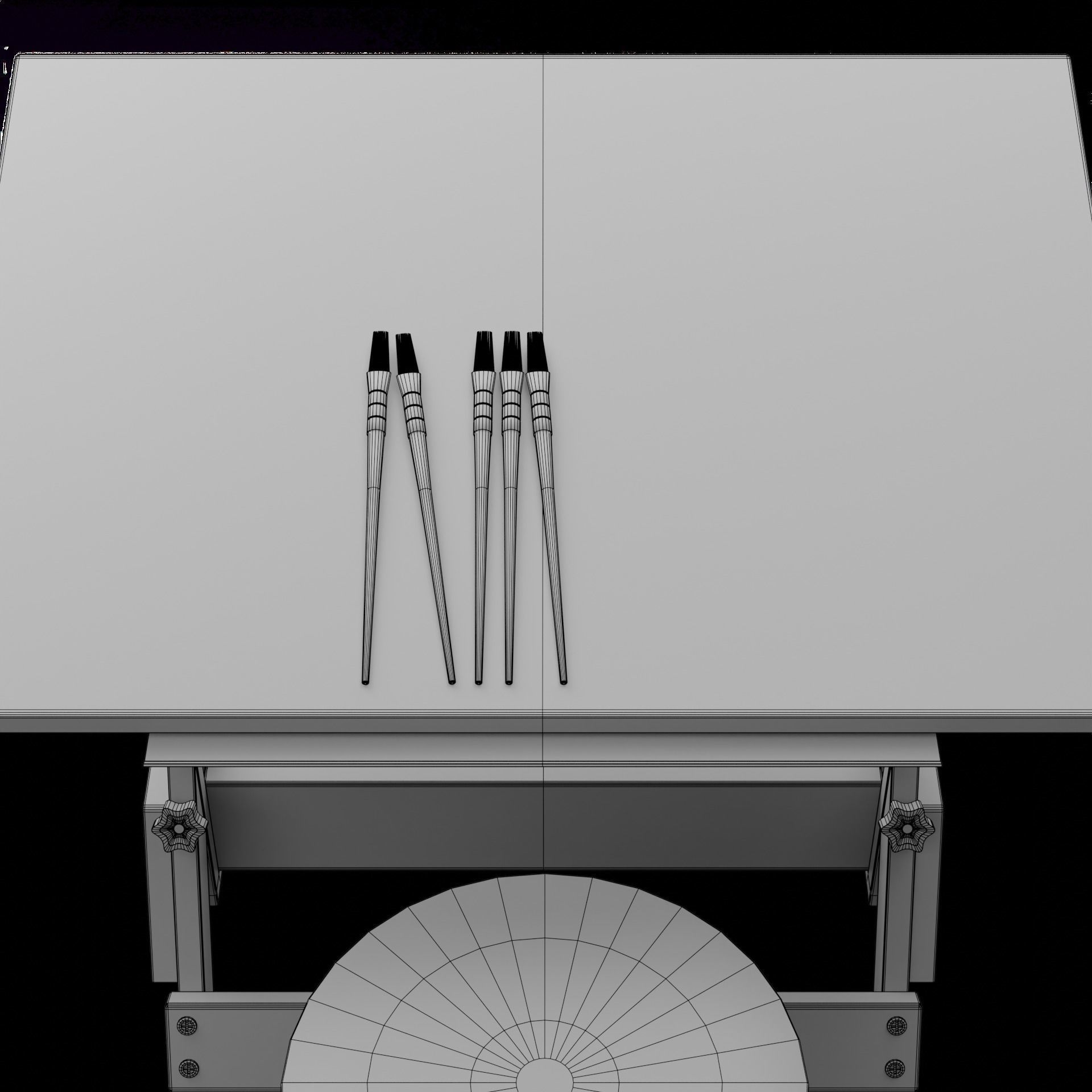 Drafting Table Low poly 3D model Low-poly 3D model_35