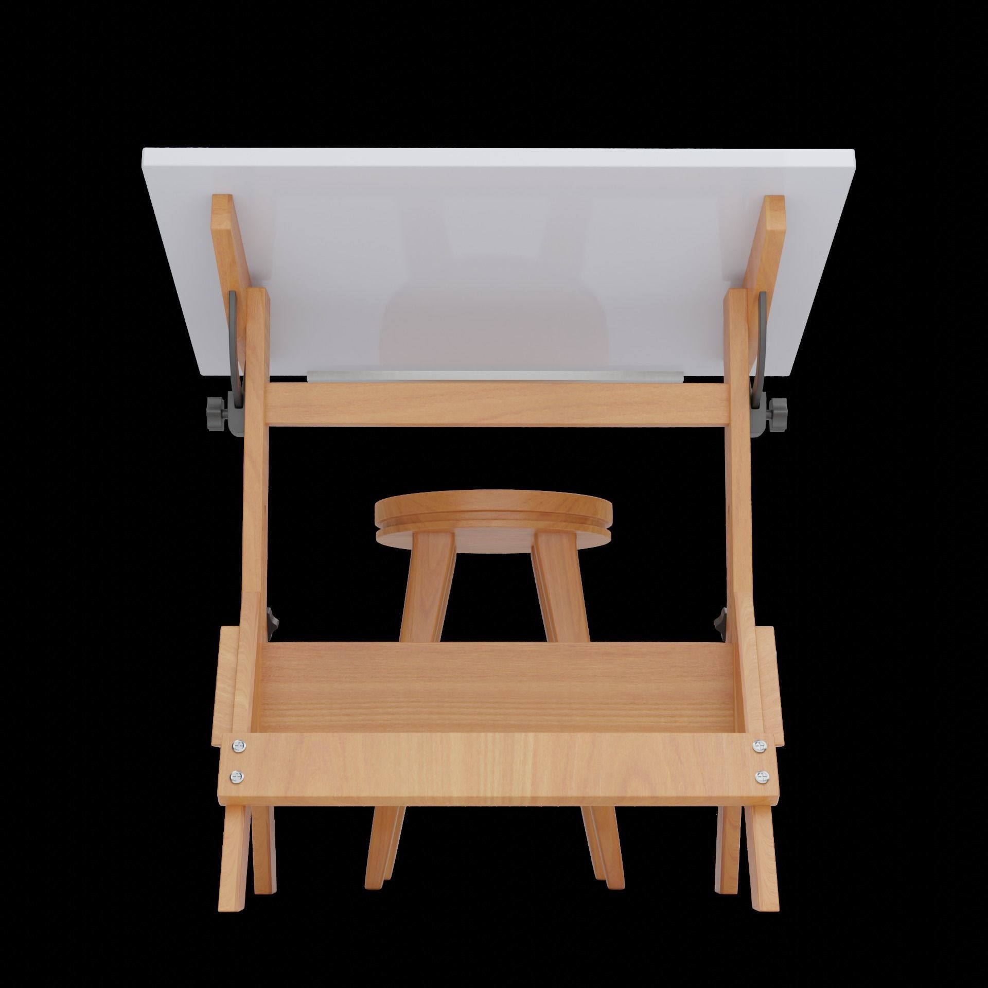 Drafting Table Low poly 3D model Low-poly 3D model_39