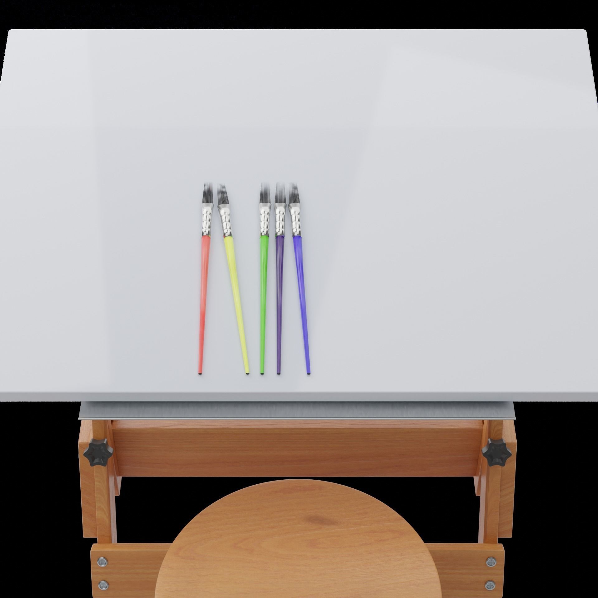 Drafting Table Low poly 3D model Low-poly 3D model_33