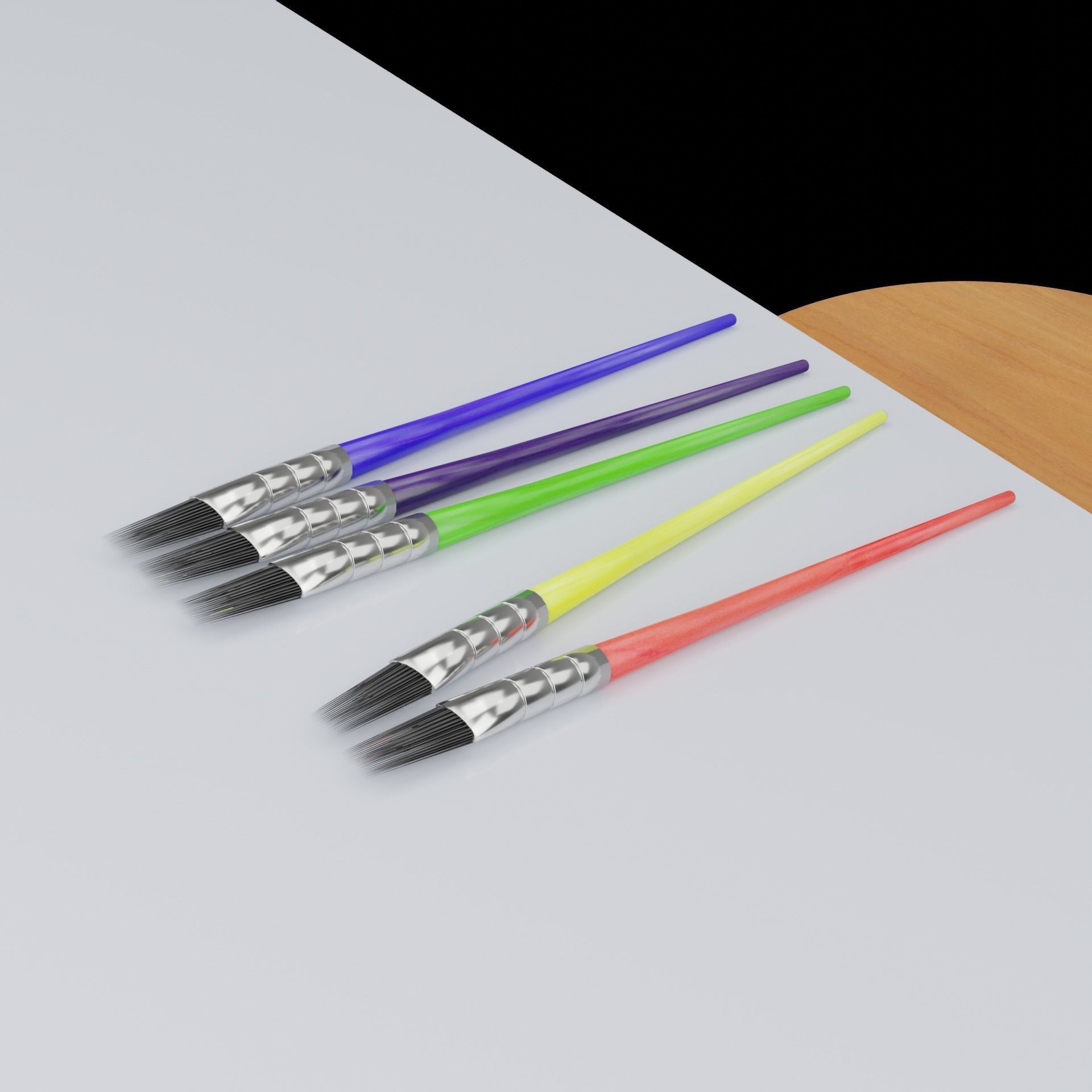 Drafting Table Low poly 3D model Low-poly 3D model_36