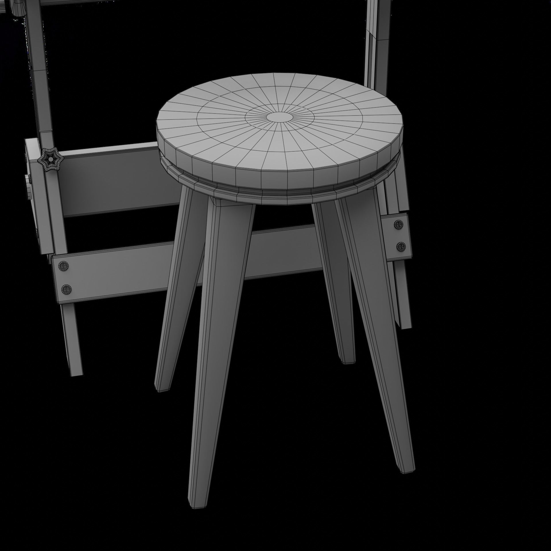 Drafting Table Low poly 3D model Low-poly 3D model_47