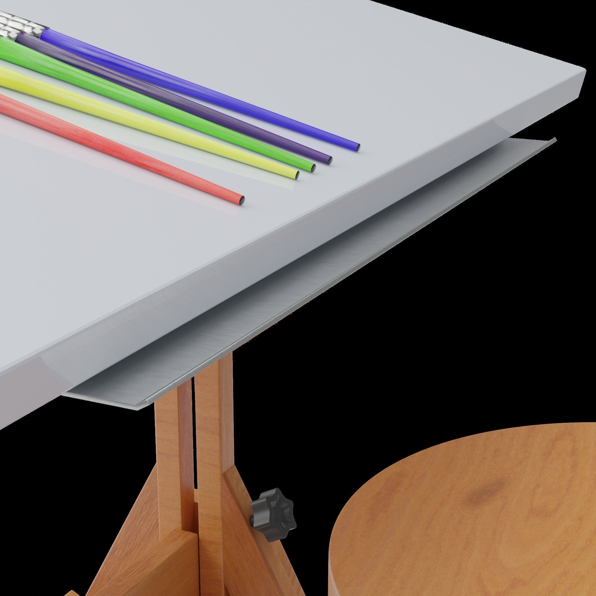 Drafting Table Low poly 3D model Low-poly 3D model_48