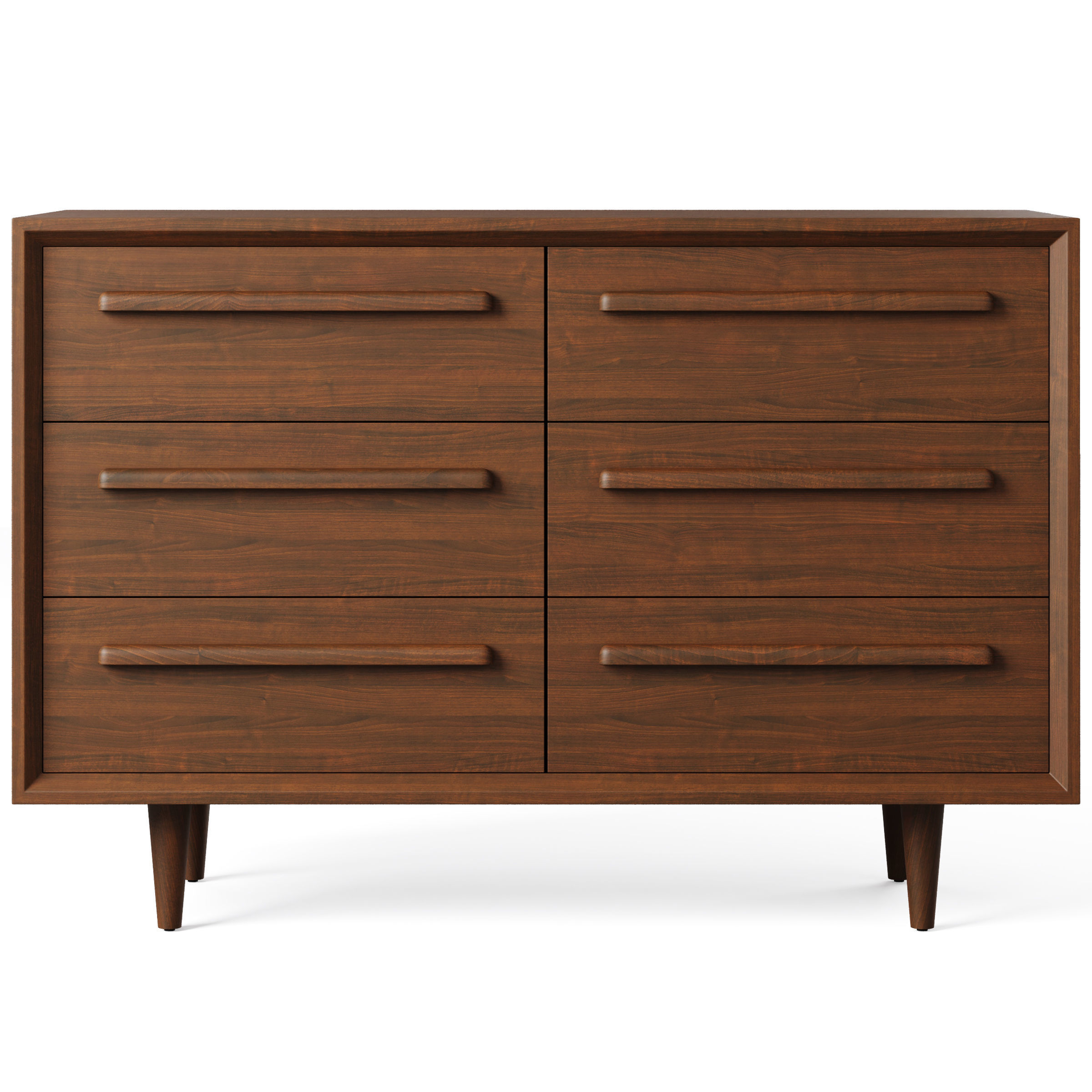 Tatum Kids 6-Drawer Wide Dresser 3D model_1