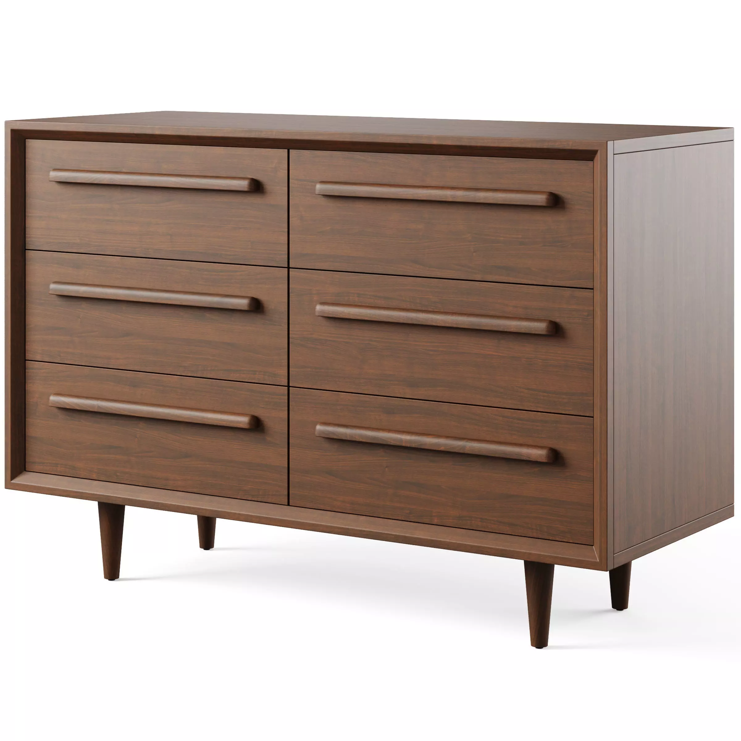 Tatum Kids 6-Drawer Wide Dresser 3D model_0