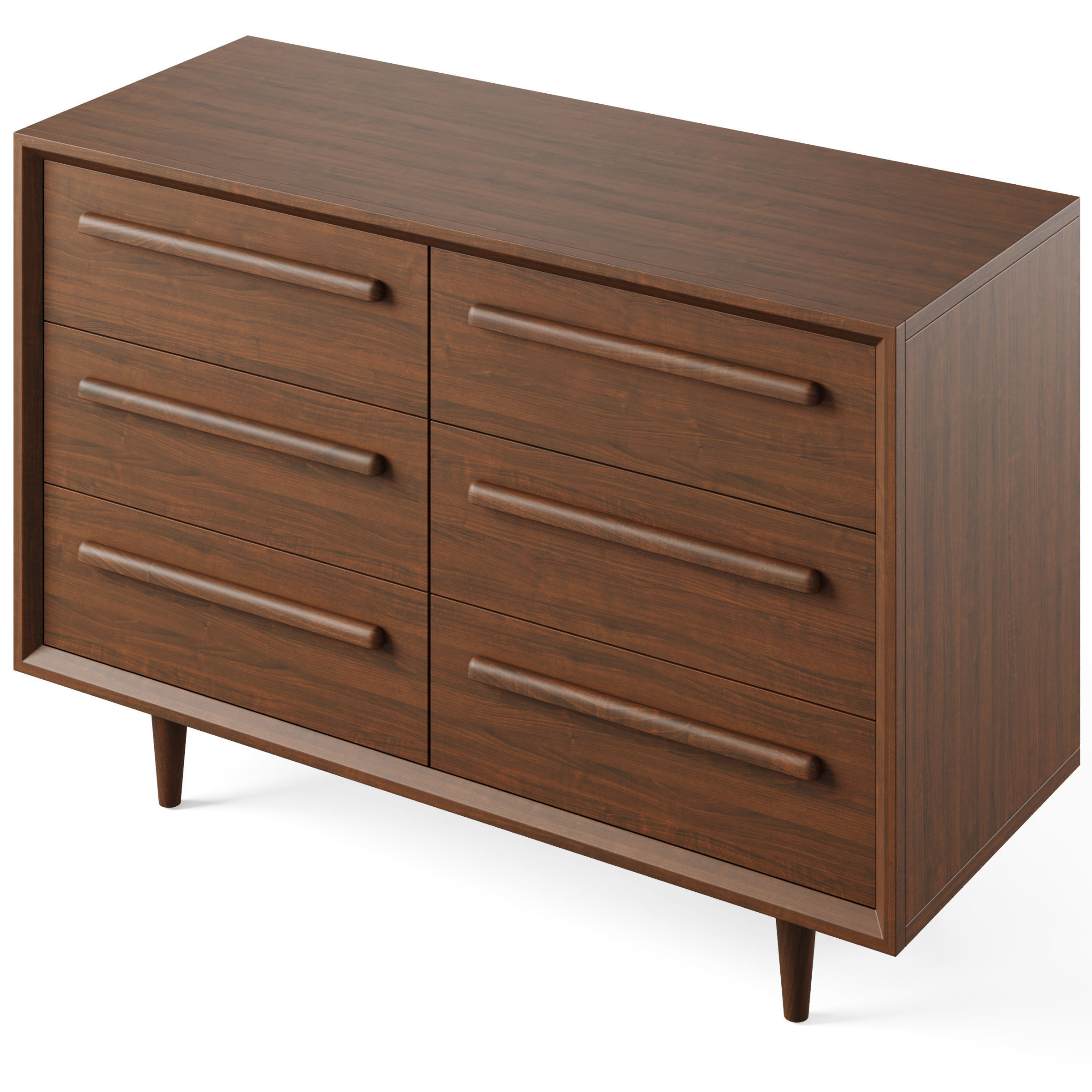 Tatum Kids 6-Drawer Wide Dresser 3D model_3