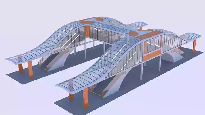 Covered pedestrian bridge II