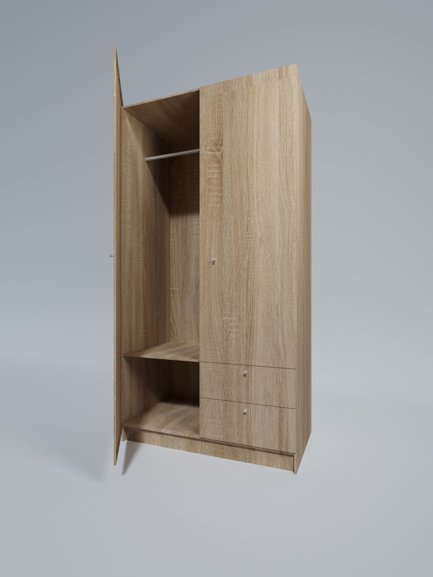 Wardrope IKEA VILHATTEN 3D model_2