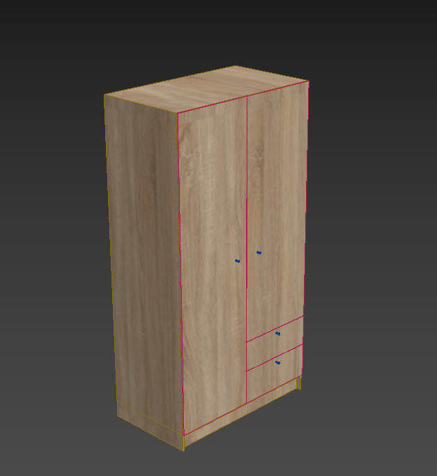 Wardrope IKEA VILHATTEN 3D model_3