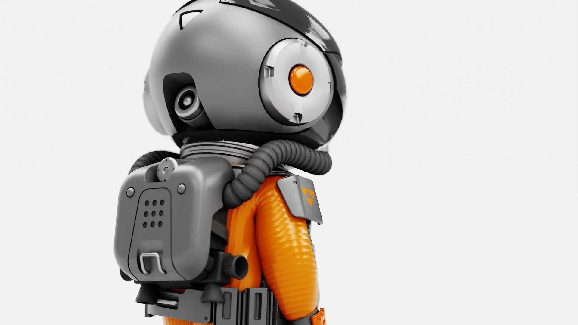 TOON  ASTRONAUT K-3000  RIGGED 3D model_22