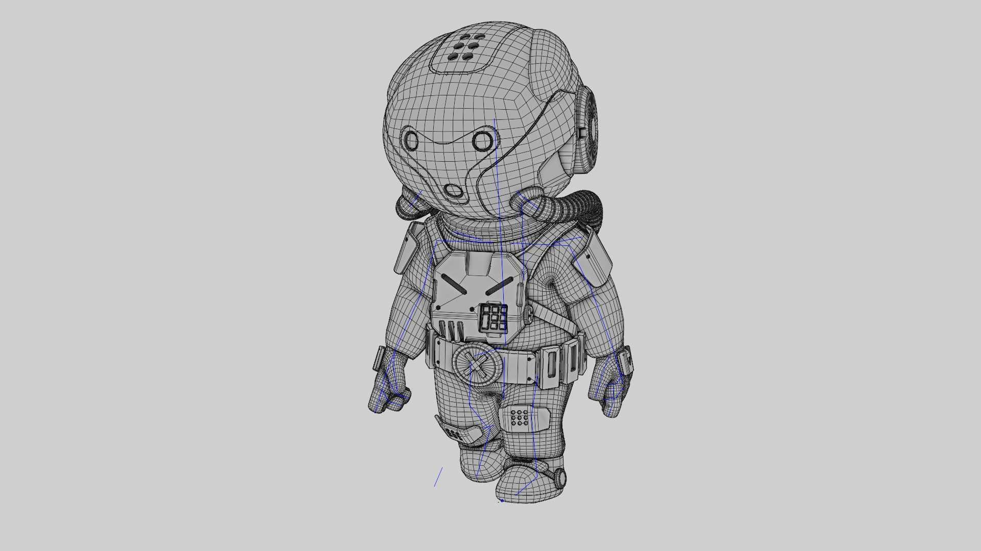 TOON  ASTRONAUT K-3000  RIGGED 3D model_38