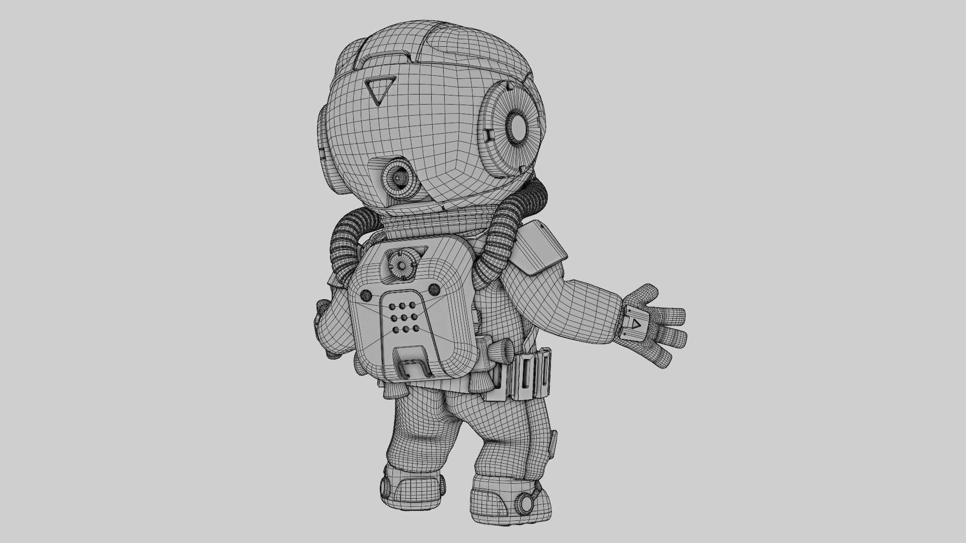 TOON  ASTRONAUT K-3000  RIGGED 3D model_36