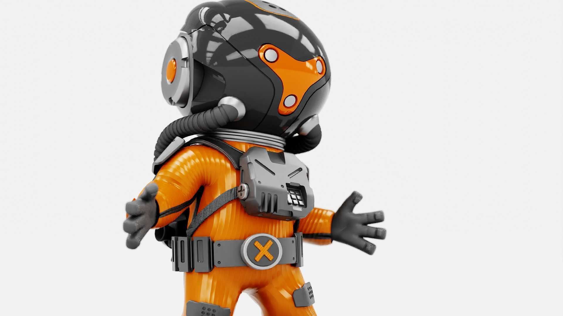 TOON  ASTRONAUT K-3000  RIGGED 3D model_26