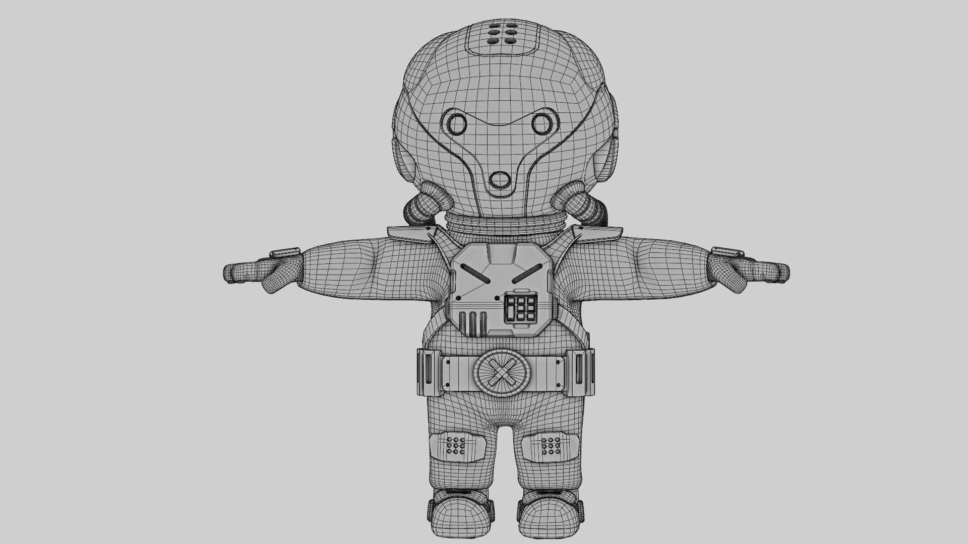 TOON  ASTRONAUT K-3000  RIGGED 3D model_40
