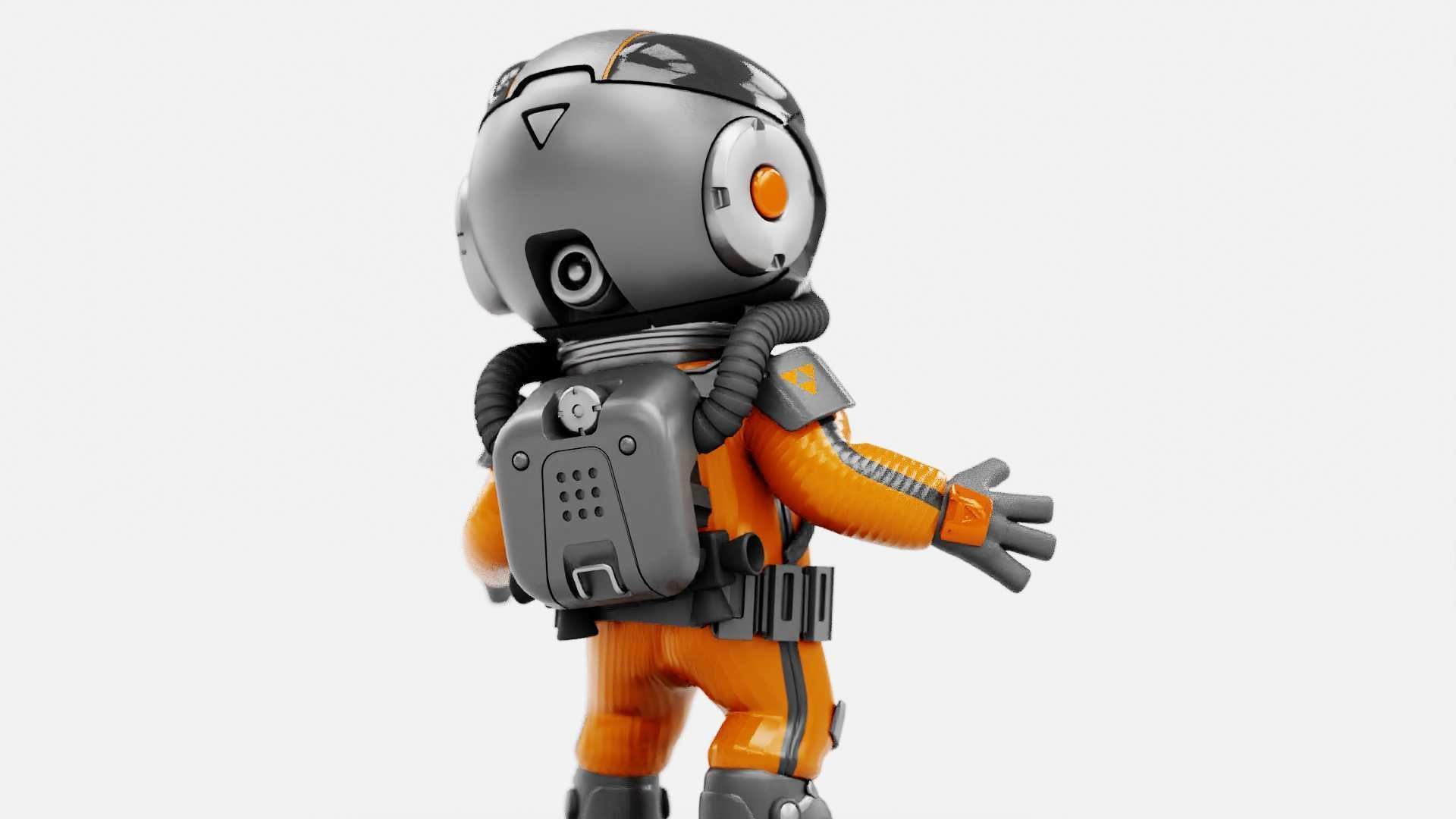 TOON  ASTRONAUT K-3000  RIGGED 3D model_27