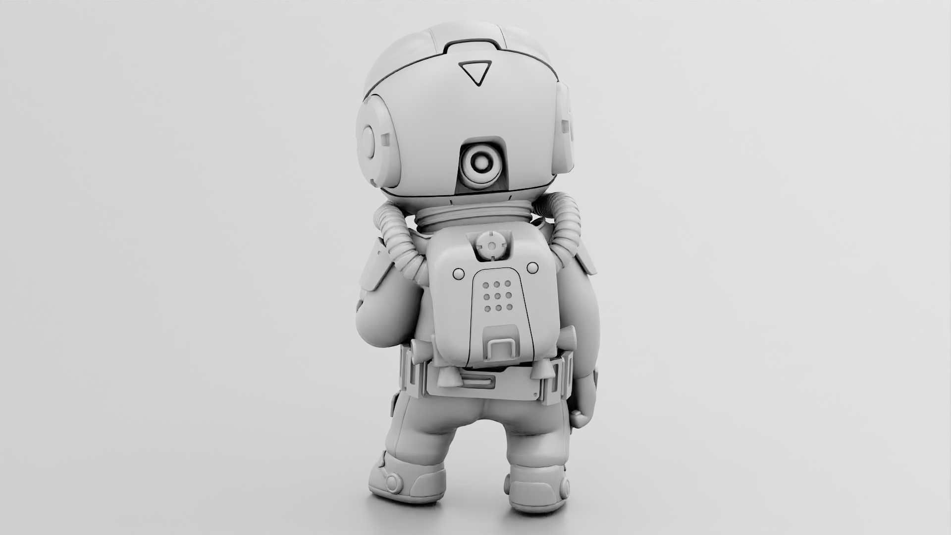 TOON  ASTRONAUT K-3000  RIGGED 3D model_33