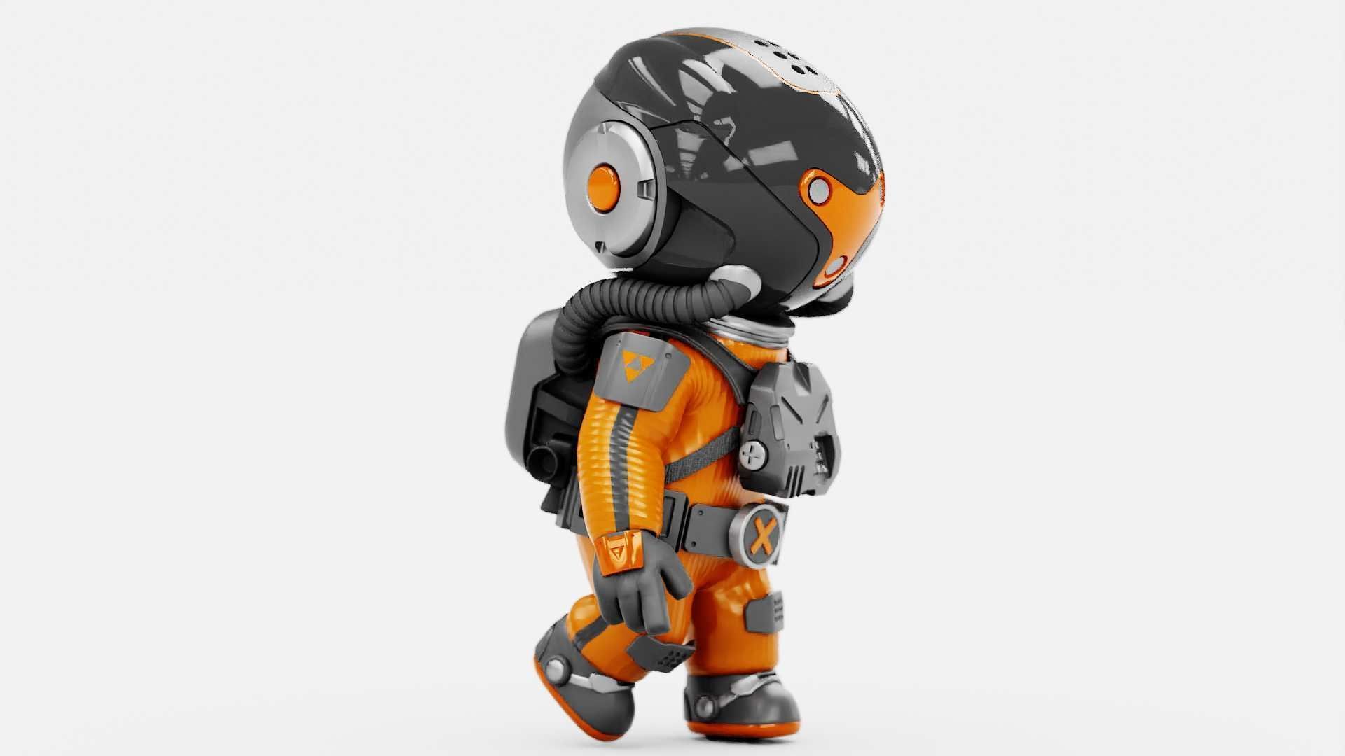 TOON  ASTRONAUT K-3000  RIGGED 3D model_7