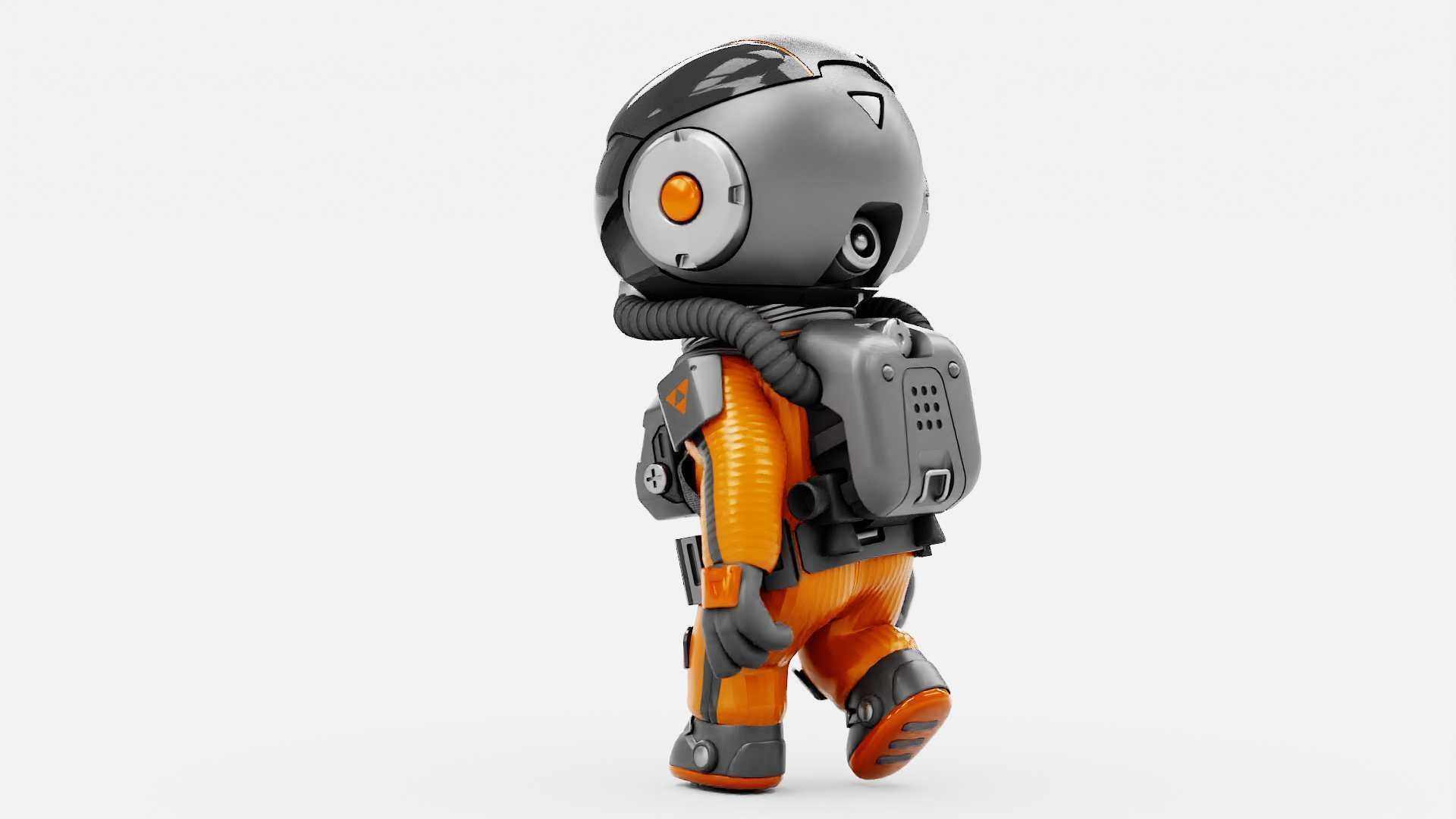TOON  ASTRONAUT K-3000  RIGGED 3D model_15