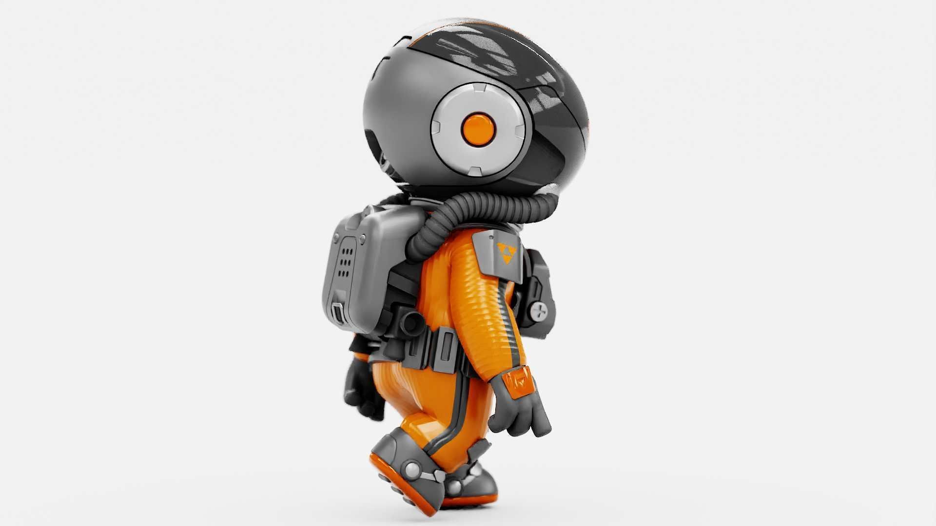 TOON  ASTRONAUT K-3000  RIGGED 3D model_10