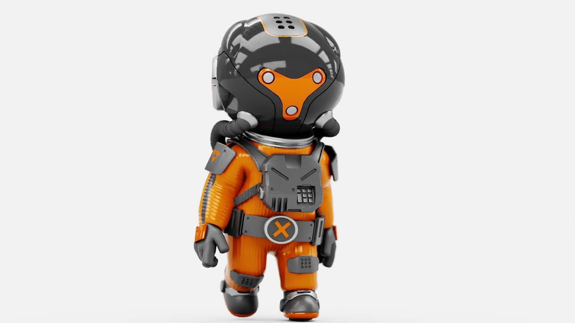 TOON  ASTRONAUT K-3000  RIGGED 3D model_4