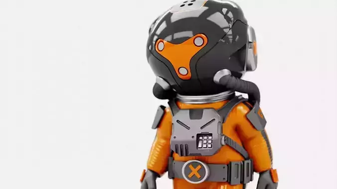 TOON  ASTRONAUT K-3000  RIGGED 3D model