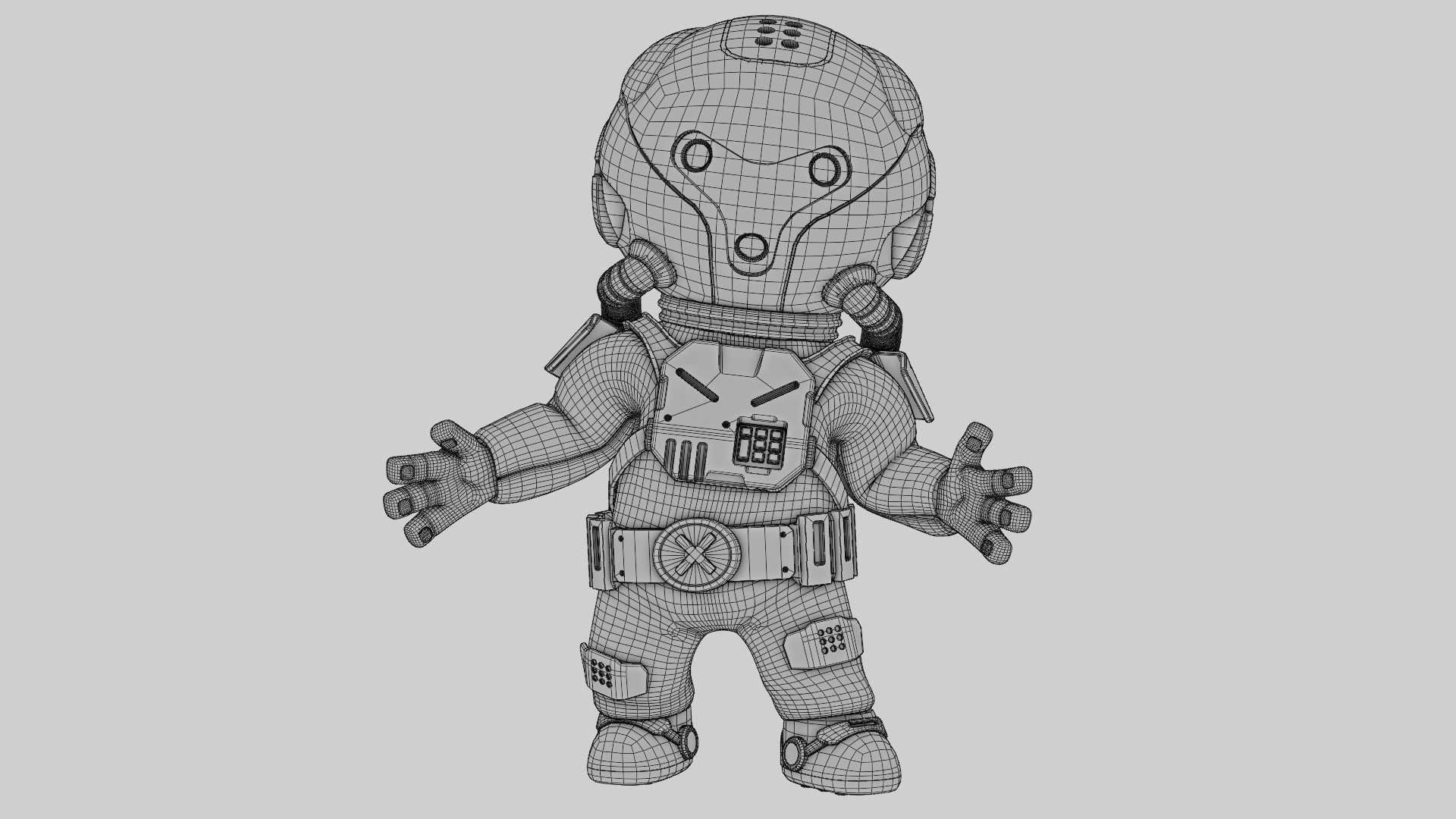 TOON  ASTRONAUT K-3000  RIGGED 3D model_37