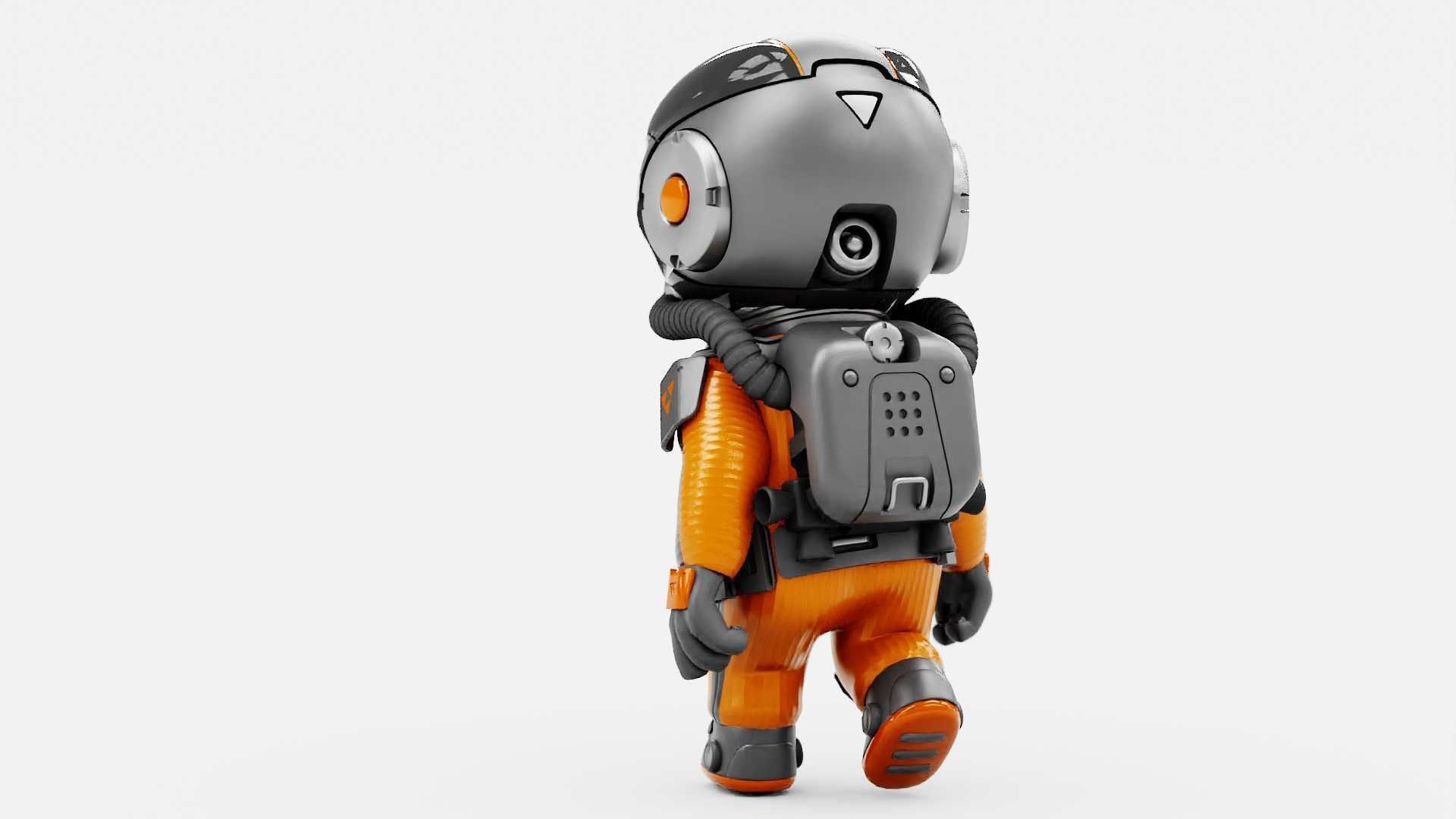TOON  ASTRONAUT K-3000  RIGGED 3D model_14