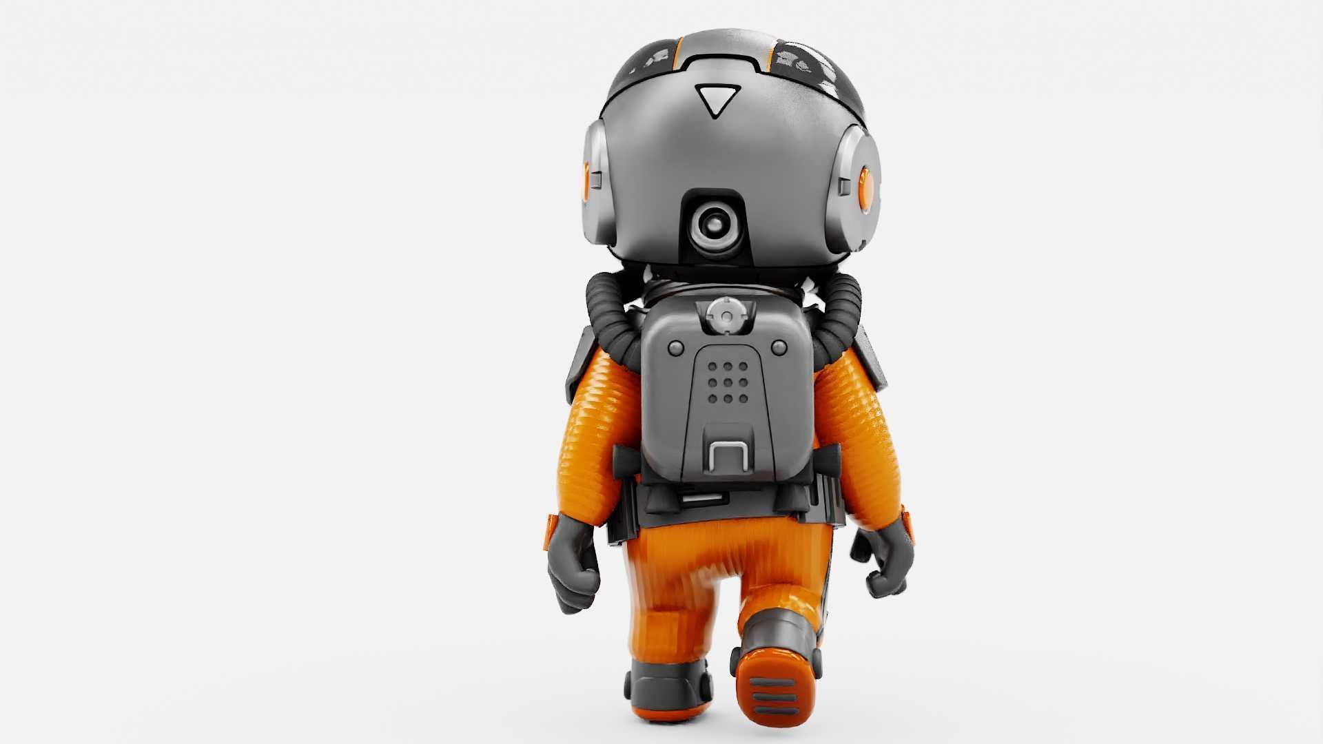TOON  ASTRONAUT K-3000  RIGGED 3D model_13