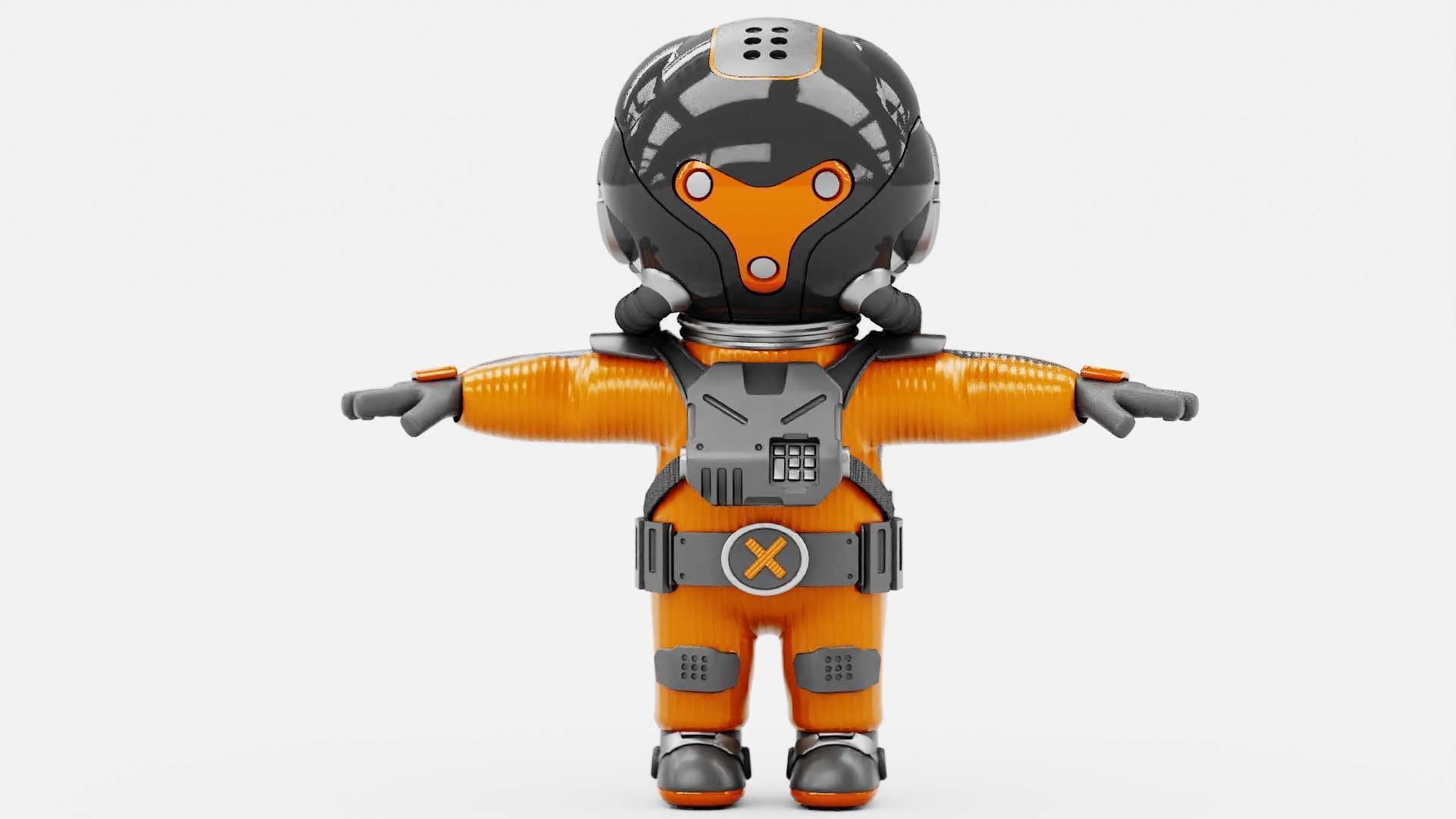 TOON  ASTRONAUT K-3000  RIGGED 3D model_29