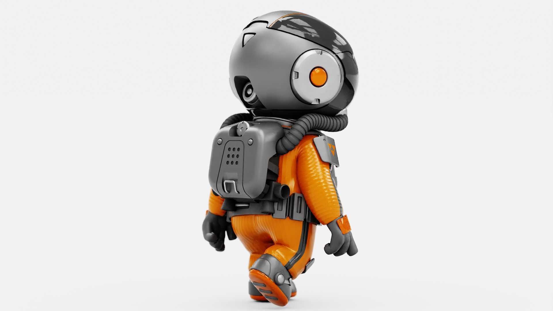 TOON  ASTRONAUT K-3000  RIGGED 3D model_11
