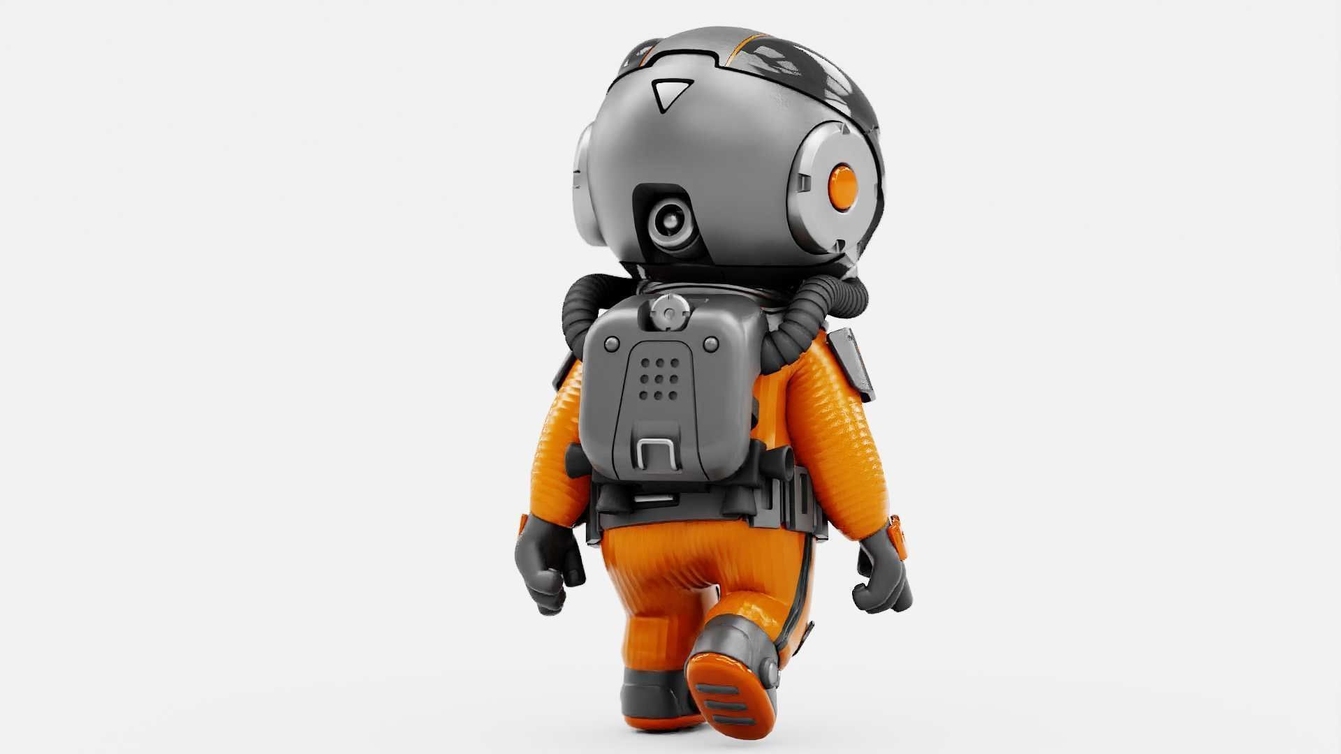 TOON  ASTRONAUT K-3000  RIGGED 3D model_12