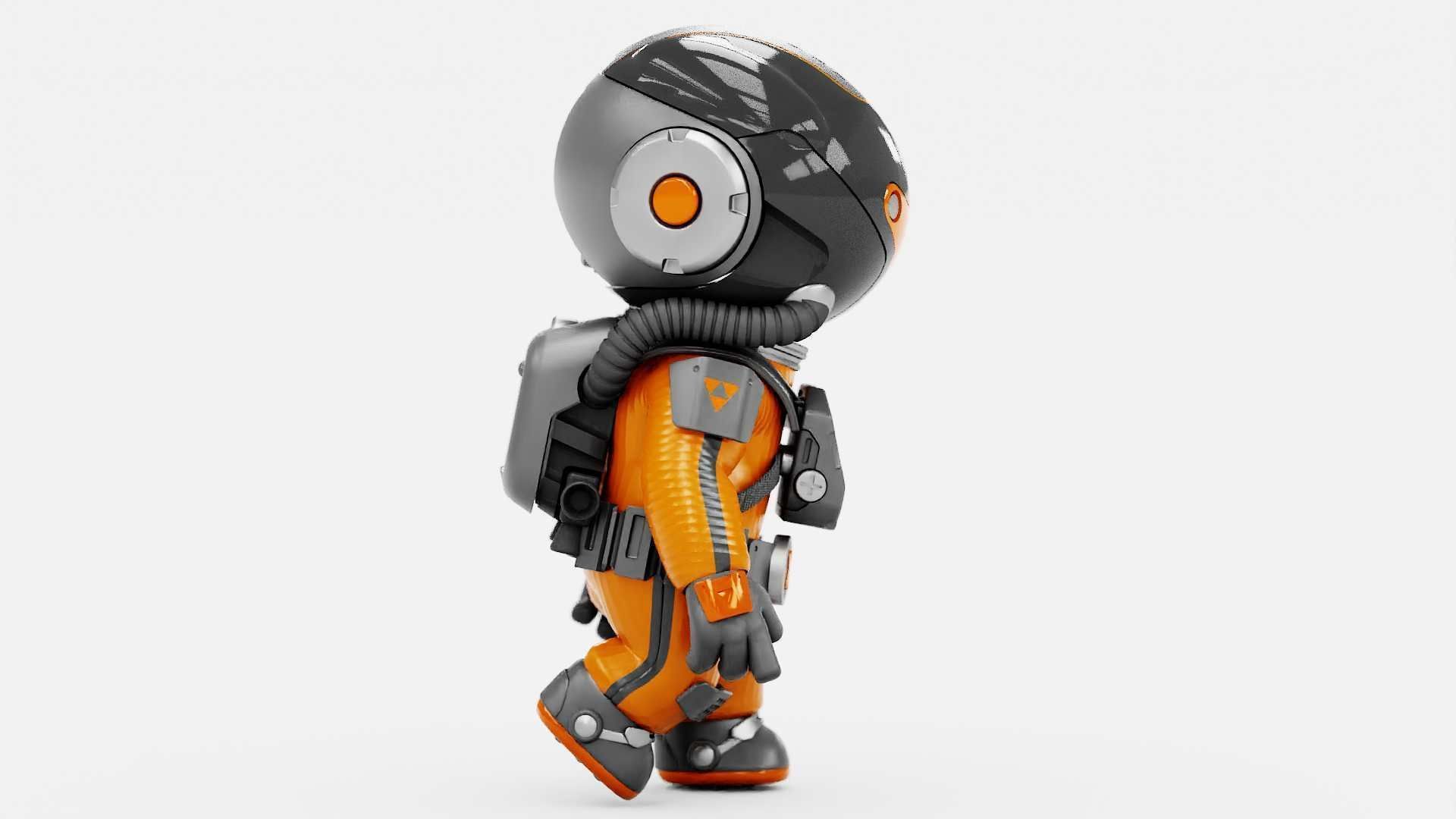 TOON  ASTRONAUT K-3000  RIGGED 3D model_9