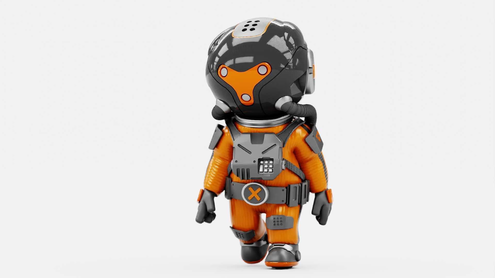 TOON  ASTRONAUT K-3000  RIGGED 3D model_19