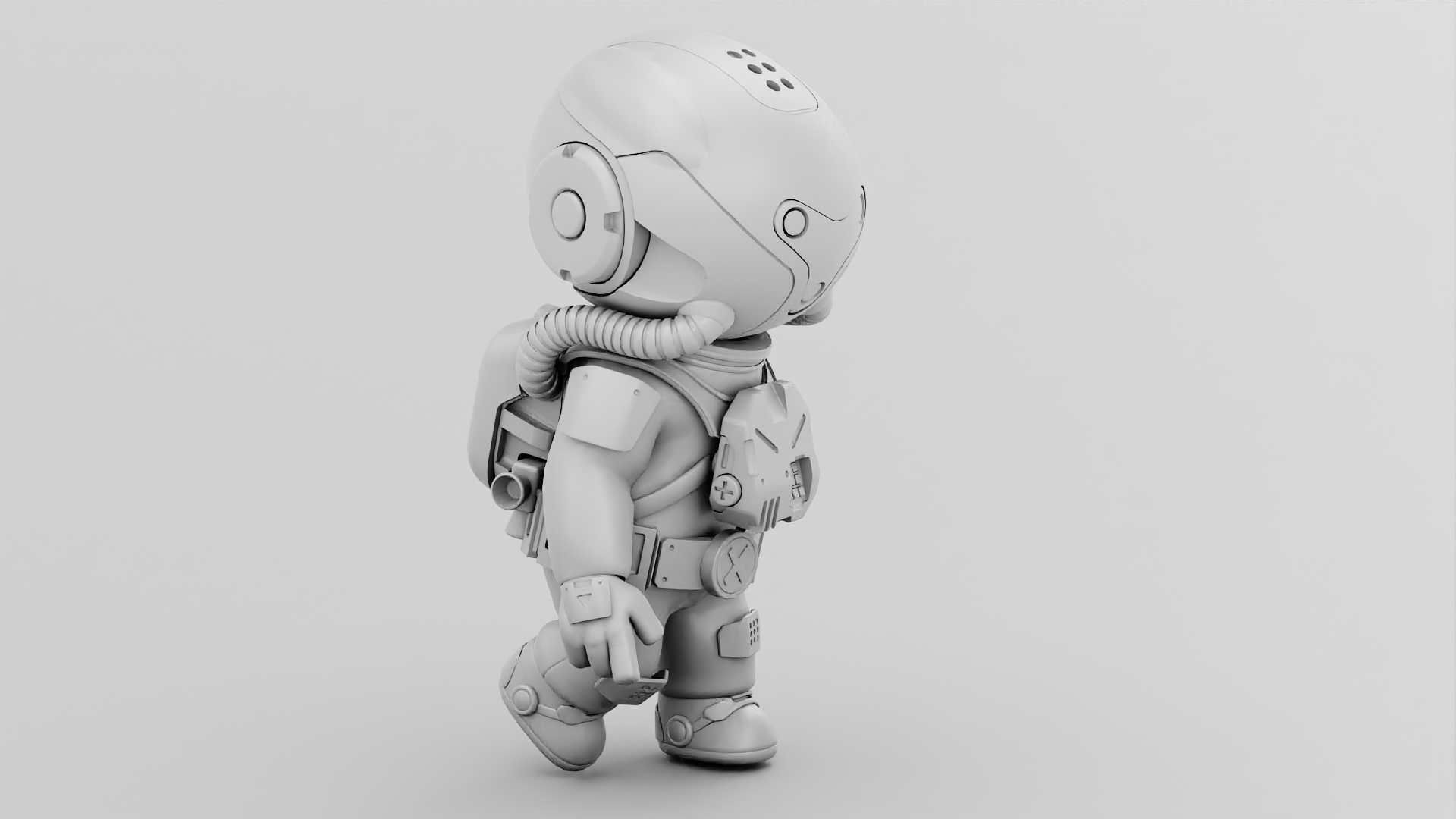 TOON  ASTRONAUT K-3000  RIGGED 3D model_34