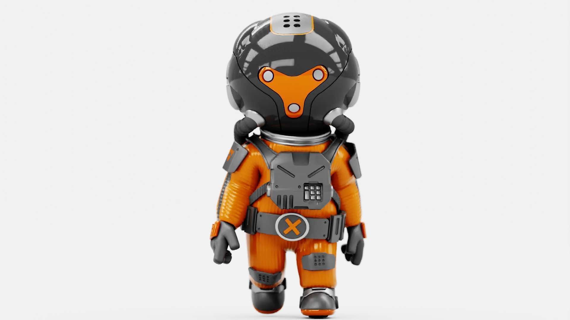 TOON  ASTRONAUT K-3000  RIGGED 3D model_3