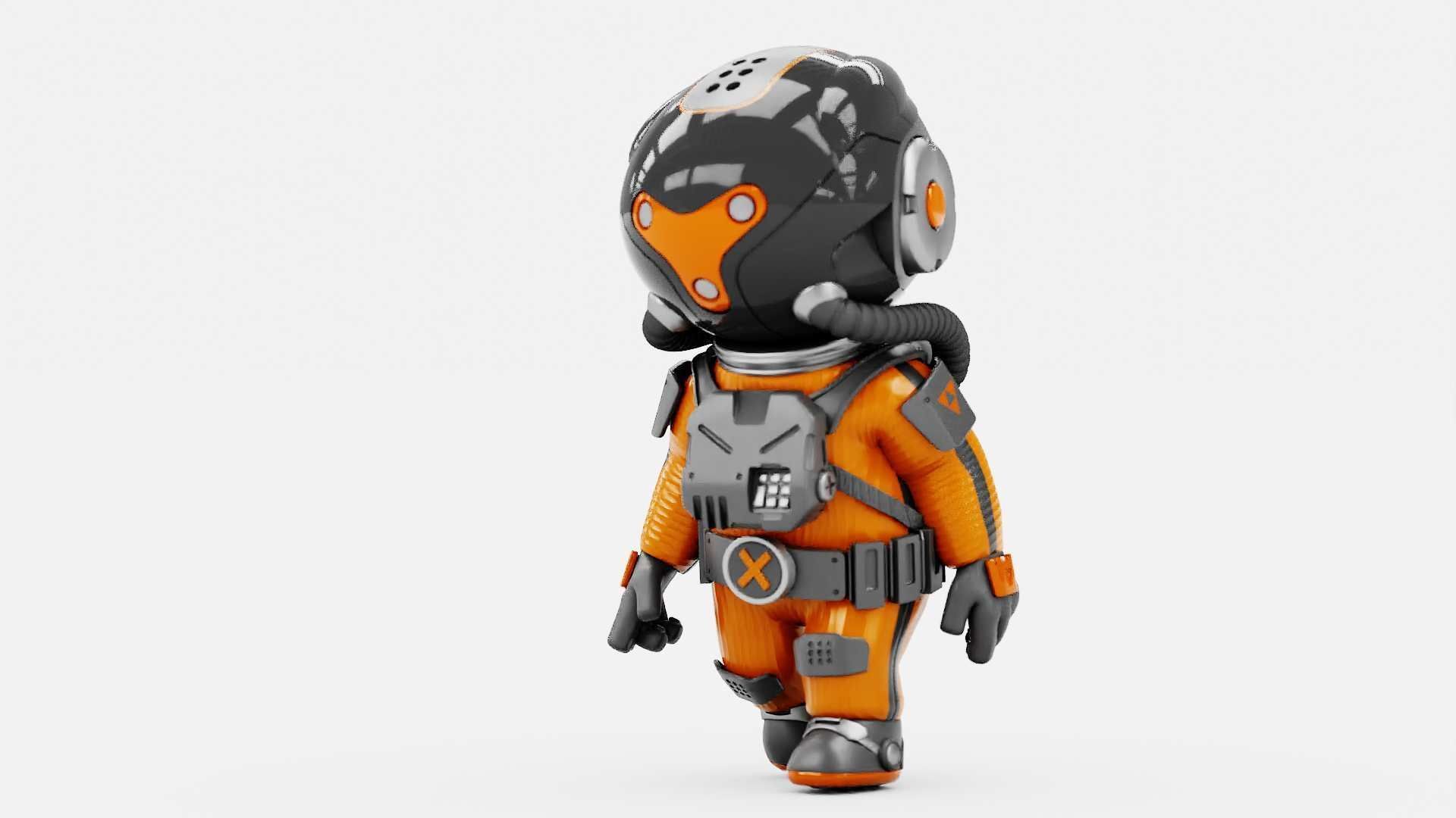 TOON  ASTRONAUT K-3000  RIGGED 3D model_18