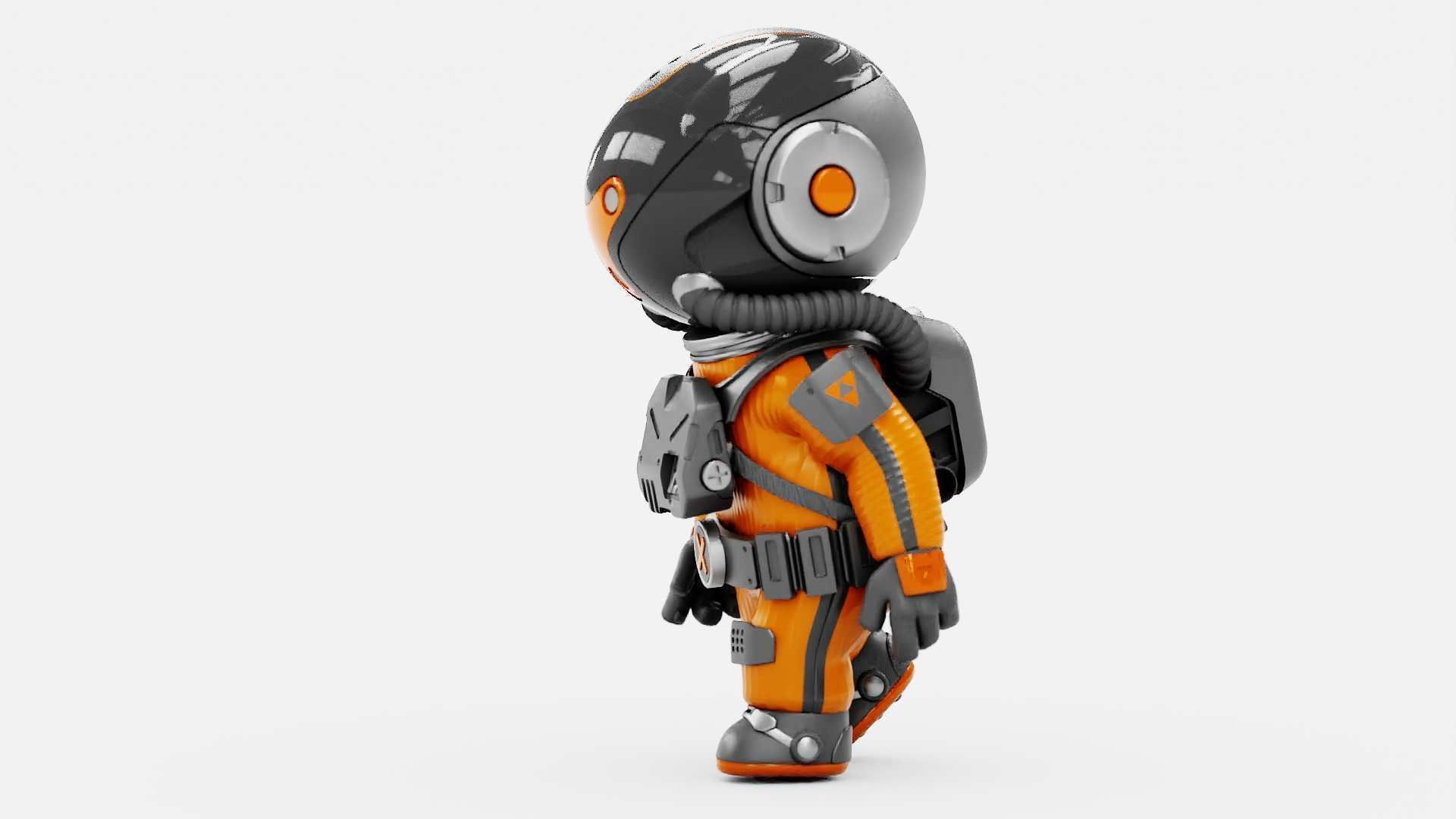TOON  ASTRONAUT K-3000  RIGGED 3D model_17