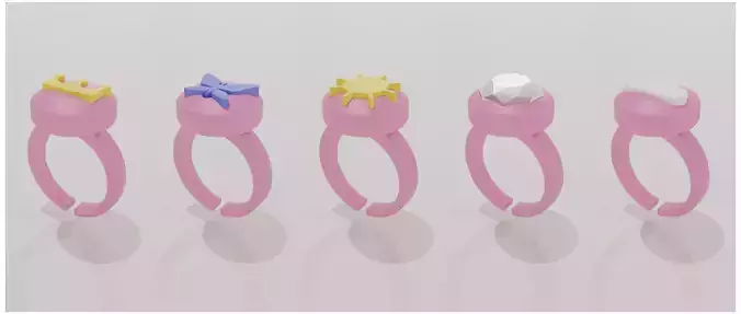 Toy ring collection v2 3D print model
