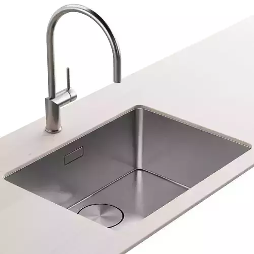 101 FRANKE Mythos MYX with Rhythm kitchen faucet 3D model