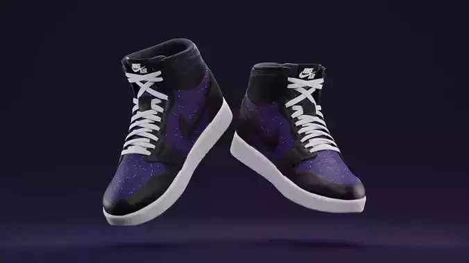 Air Jordan Nike shoes - 03 Low-poly 3D model