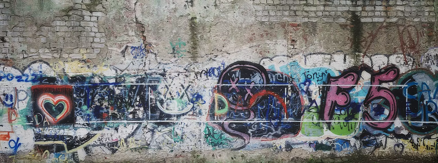 Street art wall Low-poly 3D model_0