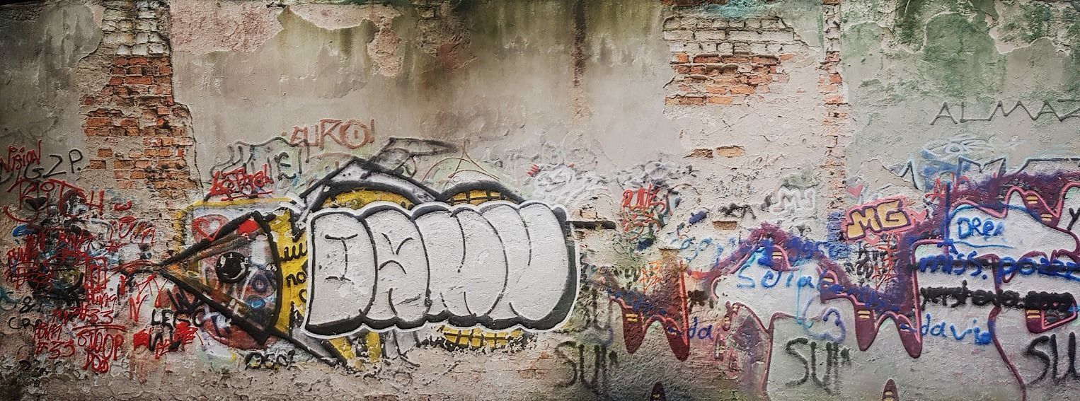 Street art wall Low-poly 3D model_3