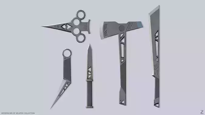 Modern melee weapon collection 