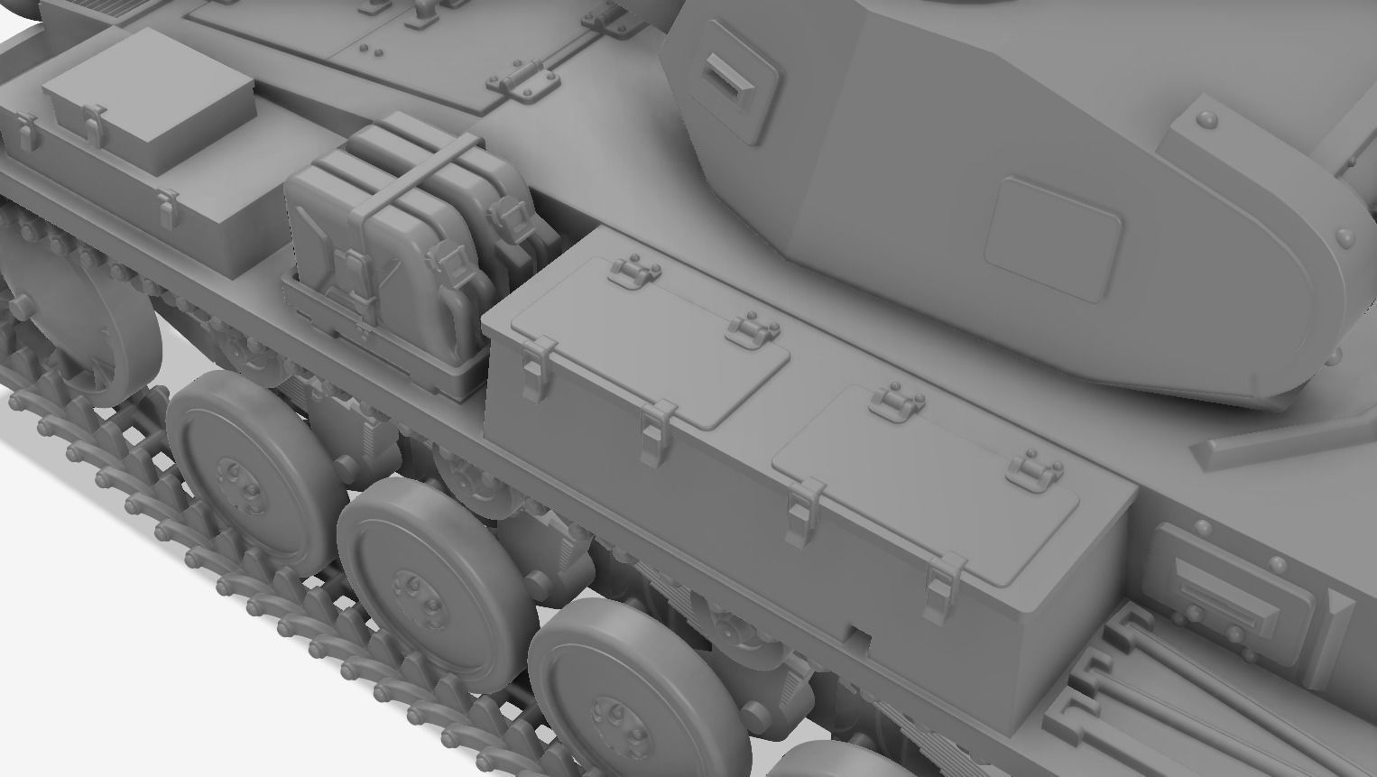 Panzerkampfwagen II Ausf F - Scale 1-100 3D print model_4