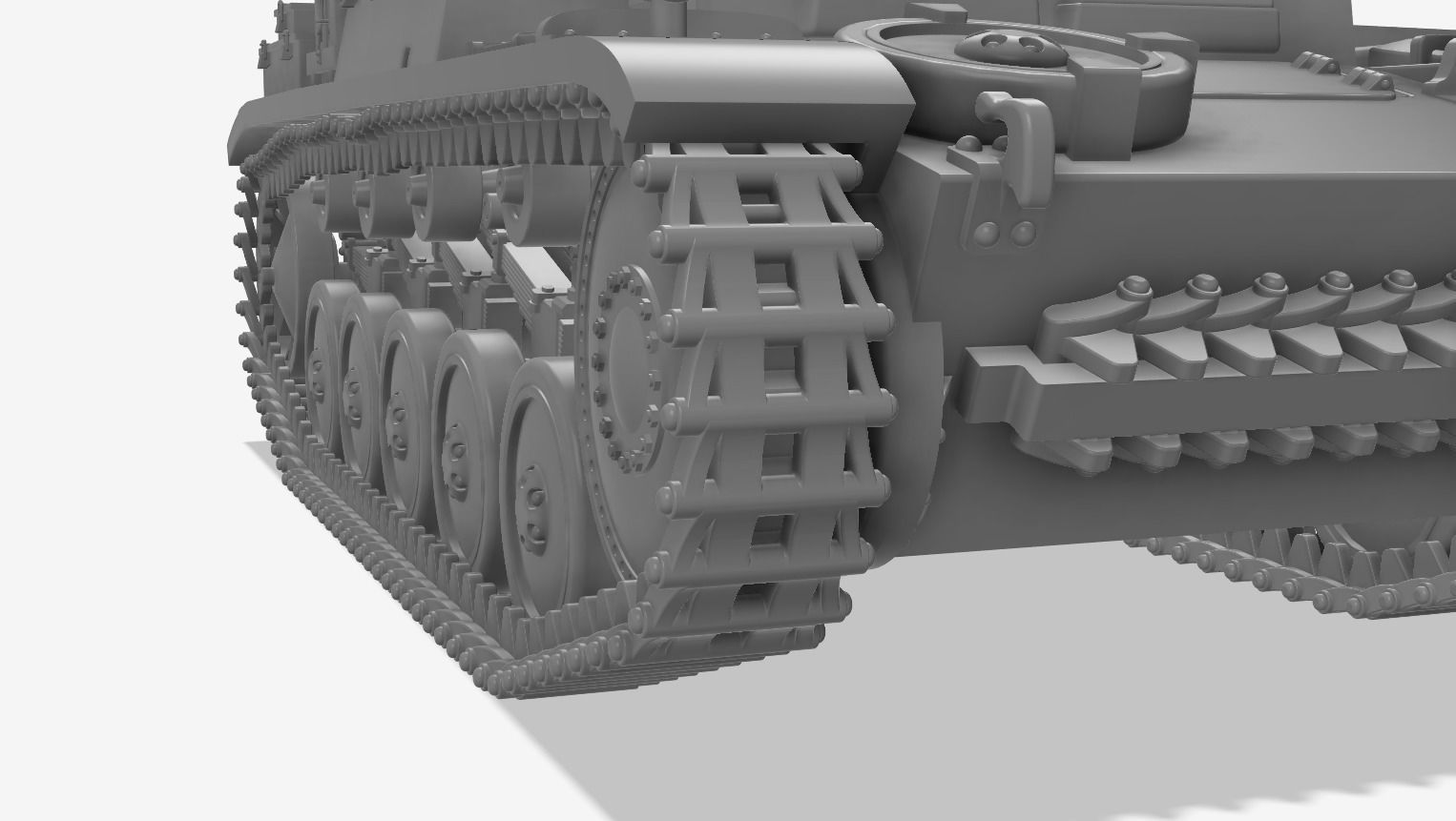 Panzerkampfwagen II Ausf F - Scale 1-100 3D print model_6