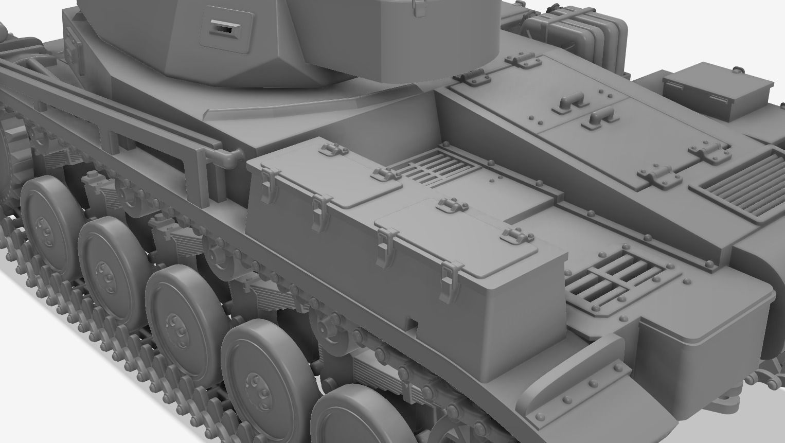 Panzerkampfwagen II Ausf F - Scale 1-100 3D print model_2