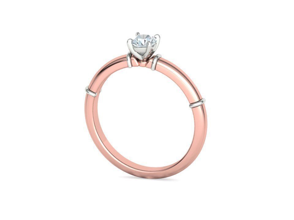 Engagement Solitaire Ring Promise Ring Own design 3dmodel 3D print model_34