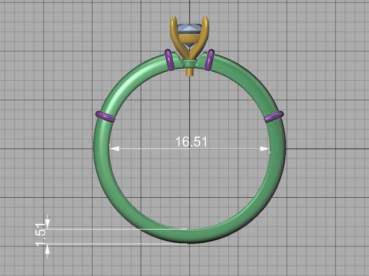 Engagement Solitaire Ring Promise Ring Own design 3dmodel 3D print model_39