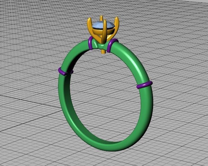 Engagement Solitaire Ring Promise Ring Own design 3dmodel 3D print model_41