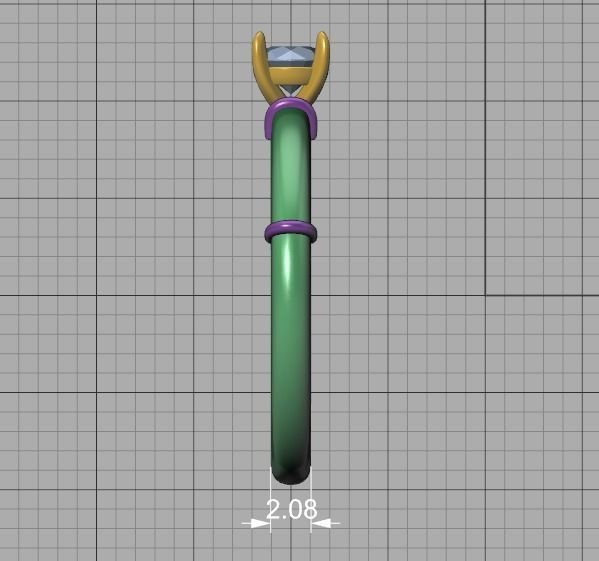 Engagement Solitaire Ring Promise Ring Own design 3dmodel 3D print model_42